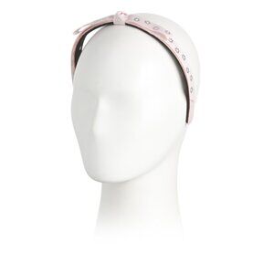 LELE SADOUGHI blush Crystal Embellished Bardot Ribbon Headband